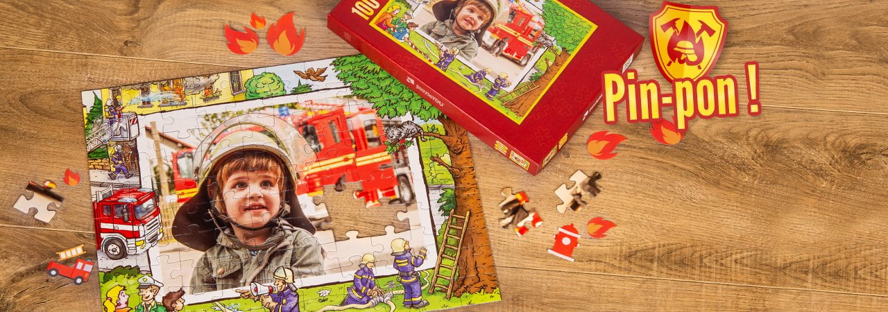 Les pompiers et TOI sur un puzzle