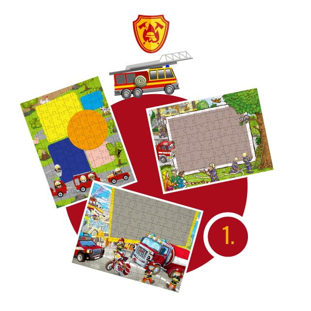 create your fire brigade puzzle - step 1