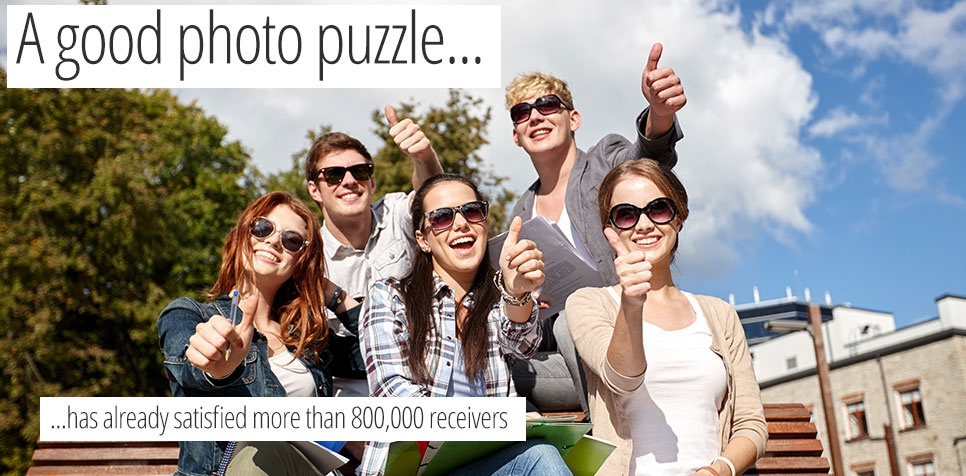 Photo Puzzle: satisfied receivers