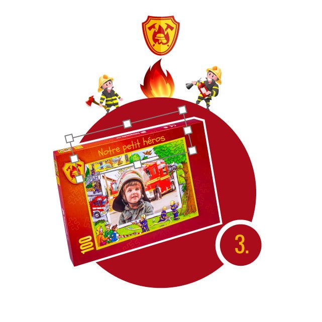 créer un puzzle pompiers pour enfants - étape 3
