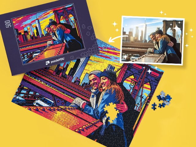 Puzzle personnalisé AI Art - Pop Art